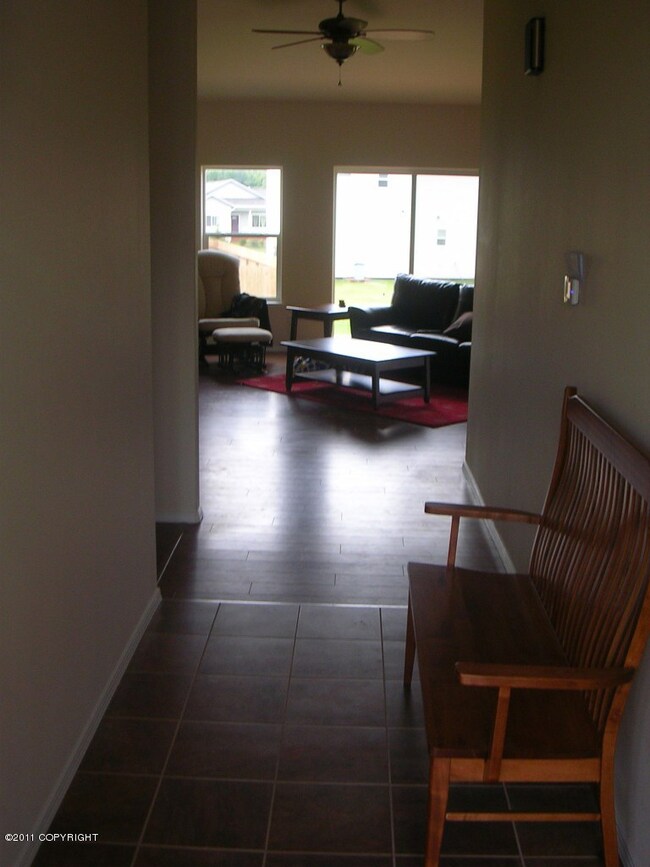 View from entry to living room