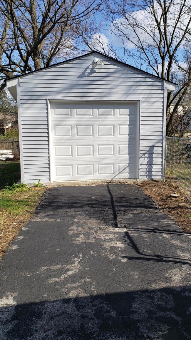 Newly rebuilt garage