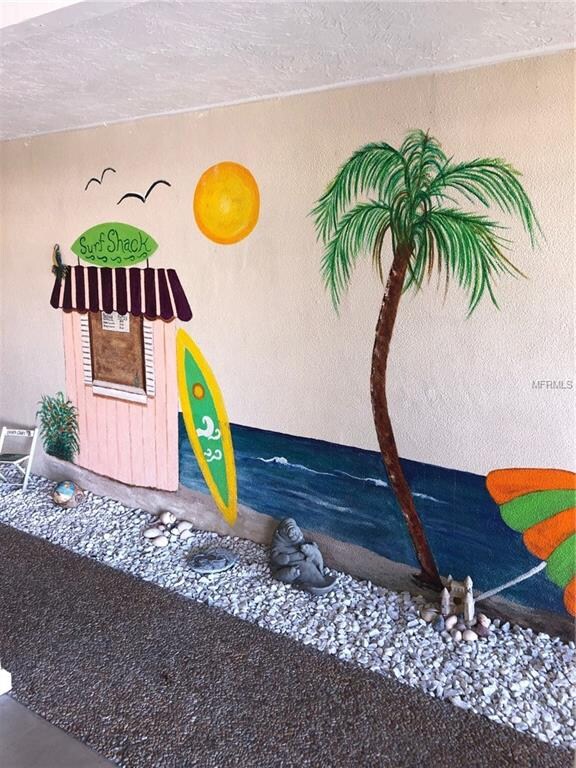 SEASIDE MURAL ON ENTRANCE WALL