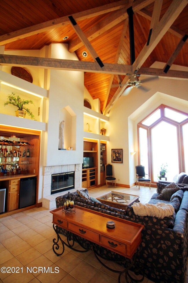 Solid oak beams make quite a statement