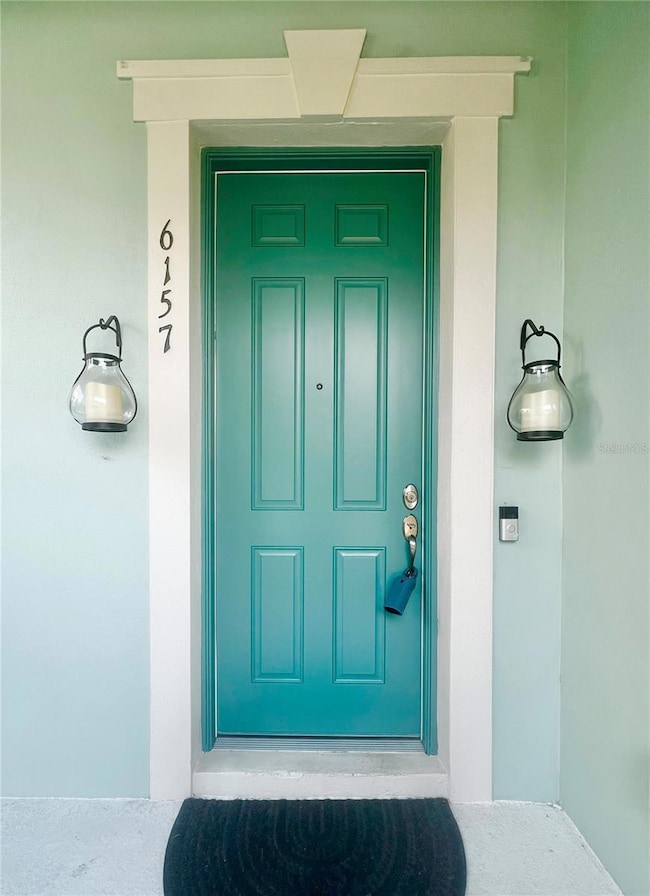 Newly painted front door, May 2025.