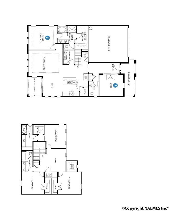4 Bedrooms, 3 1/2 Baths, Loft, Master Down, En Suite plus two more Bedrooms up.