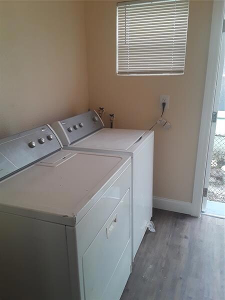 Laundry room with exit