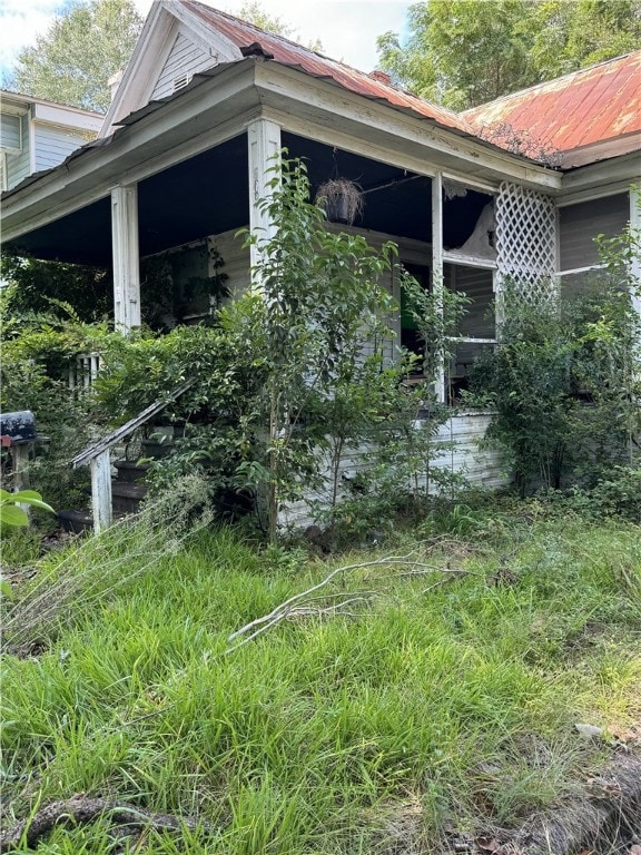 Wrap around porch L Shaped.