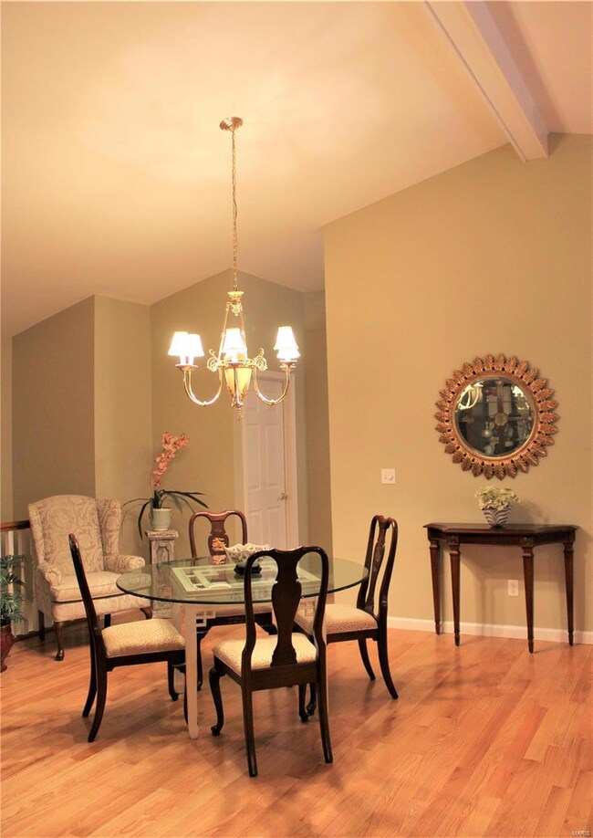 Soaring Vaulted ceiling in dining area