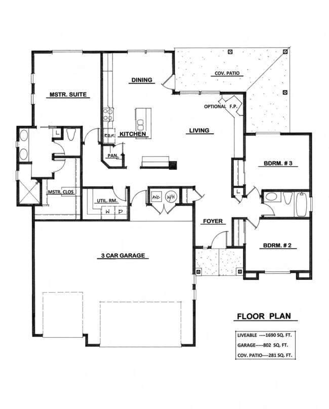 Ozark - 1690sf Floor Plan