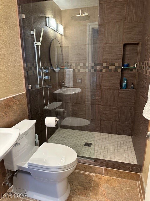 Master bath with custom tile shower