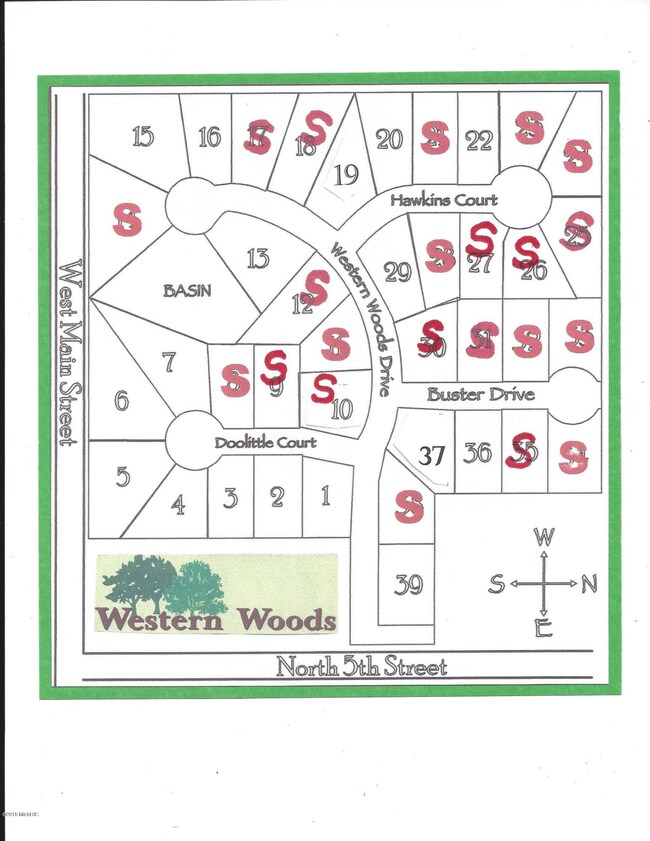 Plat Map Sold Lots Oct 2018