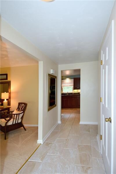 Welcoming ceramic tile entry