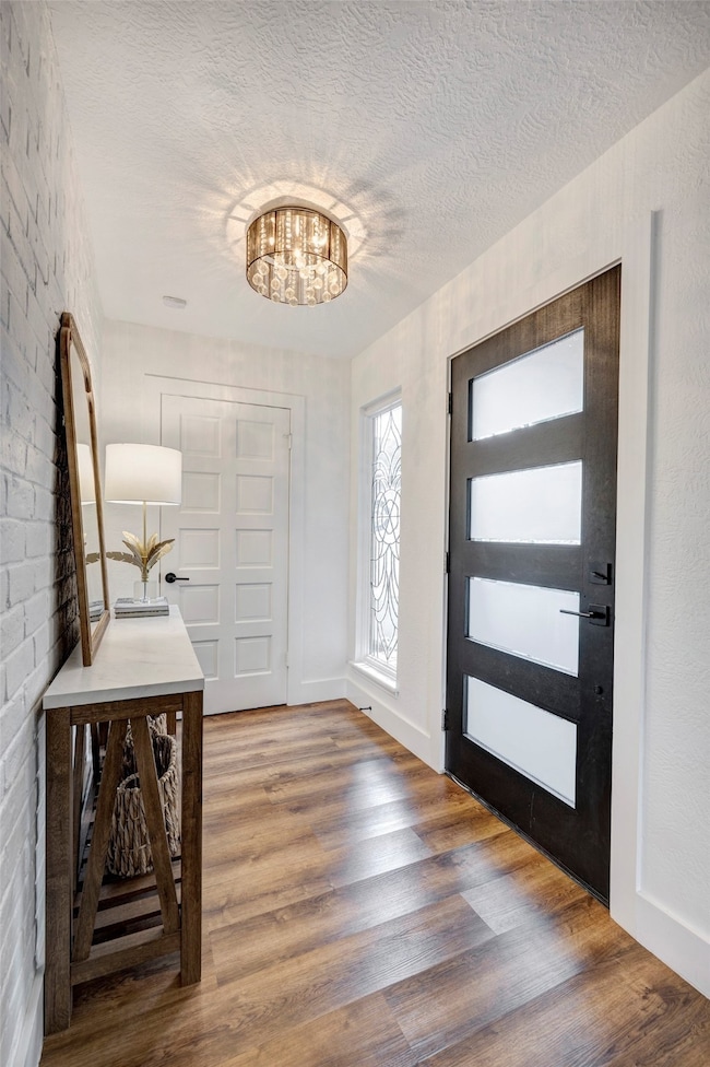 Entryway with recent front door
