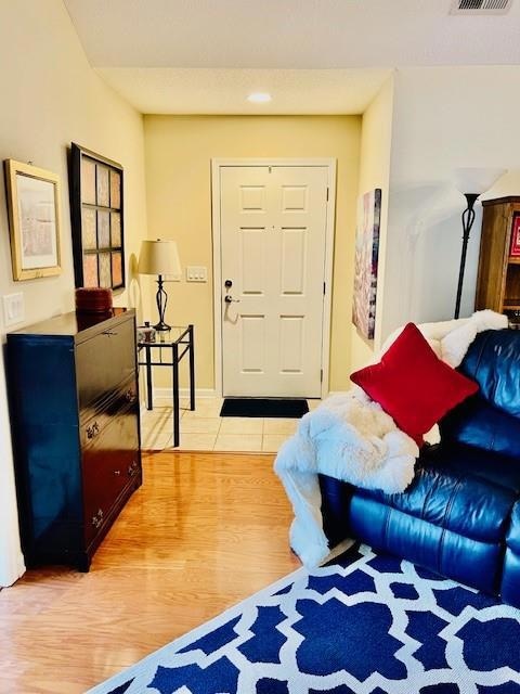 Entryway featuring light wood-type flooring