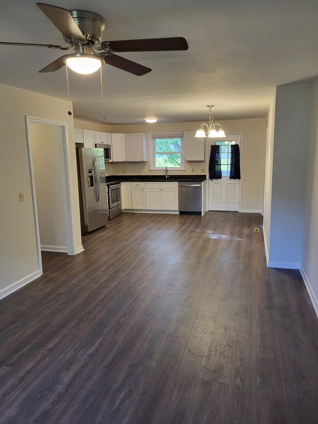 Living room & kitchen with open concept