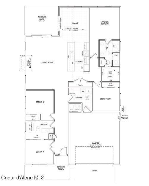 1974 Floor Plan 2 Car
