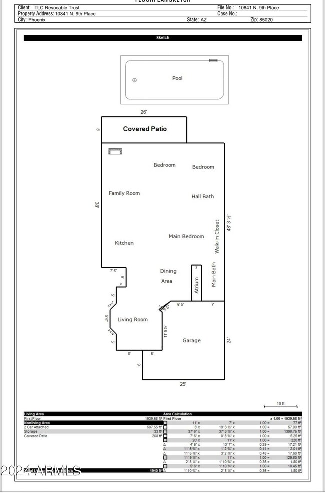 apppraisal drawn floor plan