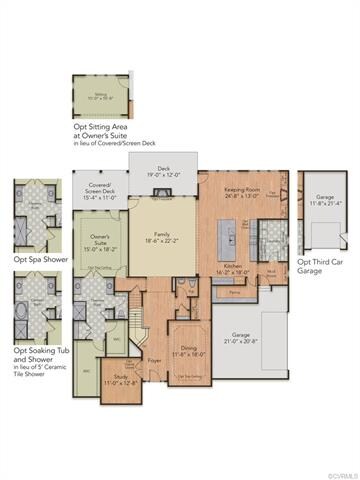 First Floor - This home includes the Third Car Gar