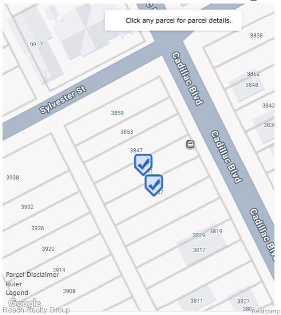 3841 & 3837 CADILLAC Blvd  MLS Public Record Map