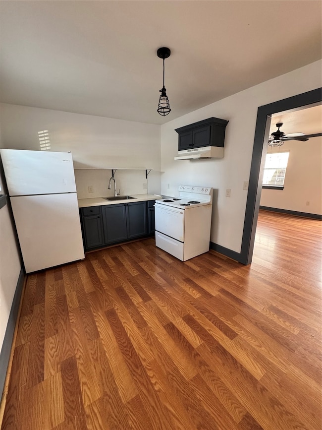 Kitchen area with a perfect space for a small brea