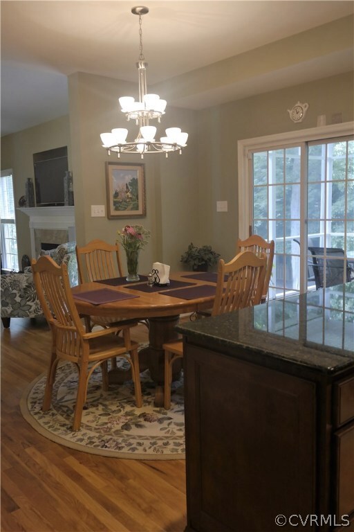 Eat-in Kitchen w/ sliders to screened-in porch