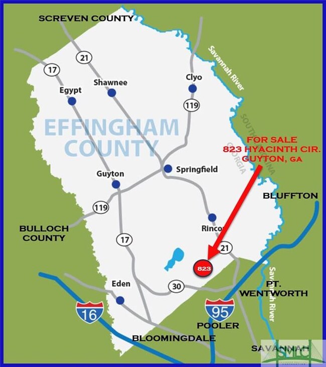Located just inside the Effingham County line, the