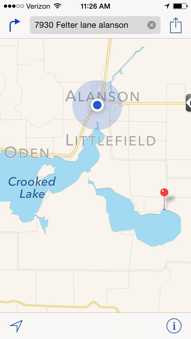 Location of 7930 Felter Lane on Pickerel