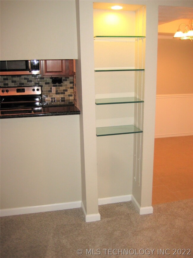 Closer View of Storage Shelves with Builtin Light,