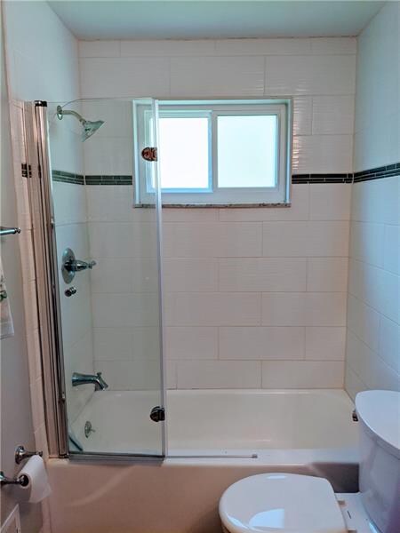 Modern, glass door shower