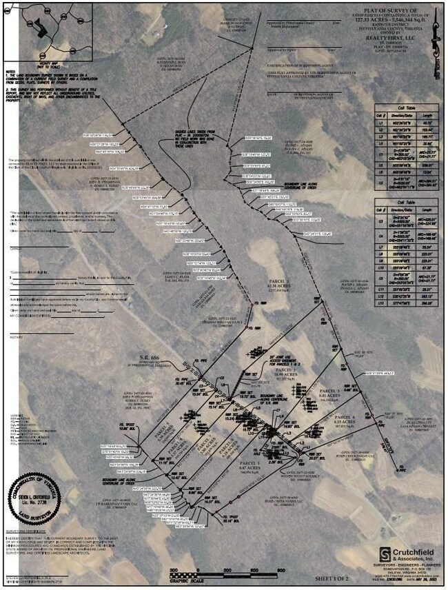 Plat of Survey - Aerial View 127.33 Acres