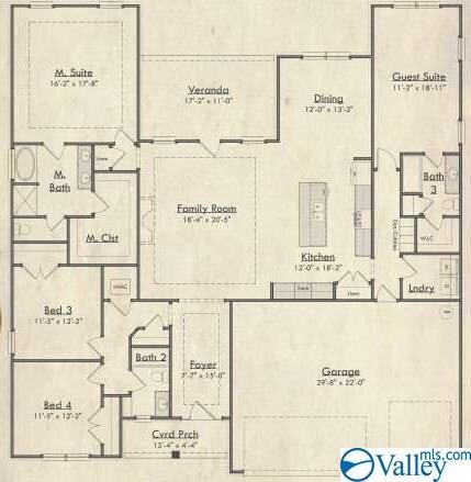 Artist rendering of floor plan