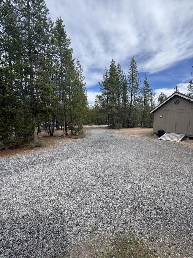 Circle drive and shed