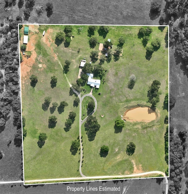 Aerial view of property's location with property 