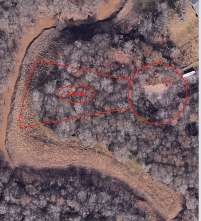 Satellite view of lot