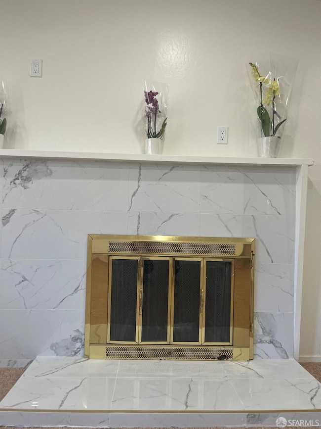 Living room fireplace