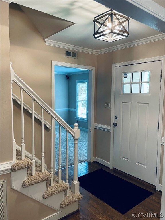 Entrance with stairs to second floor
