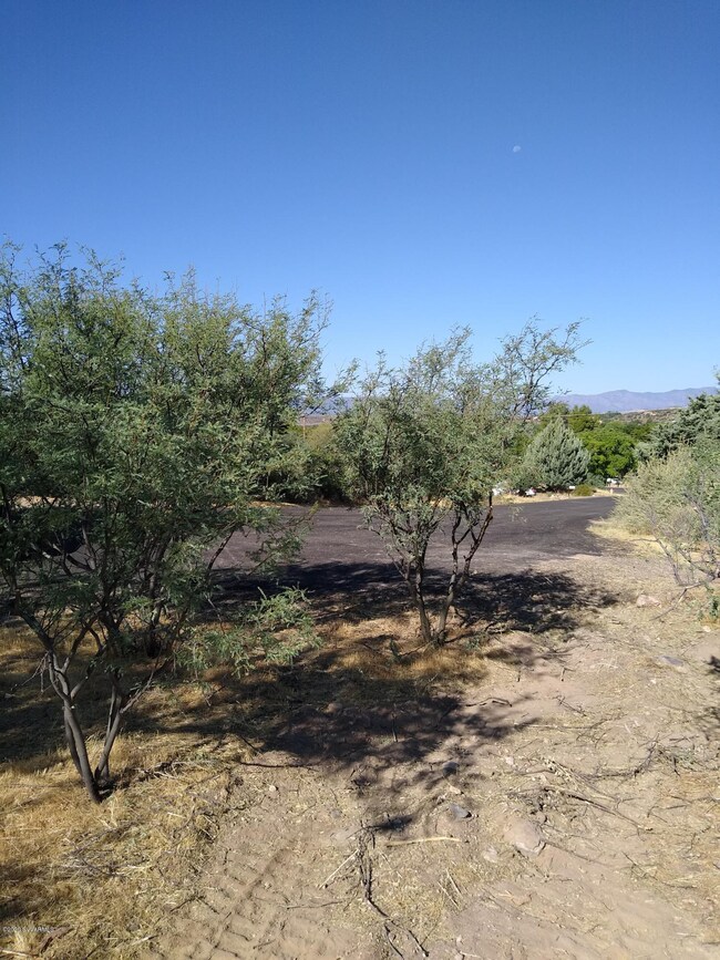 View from land to road