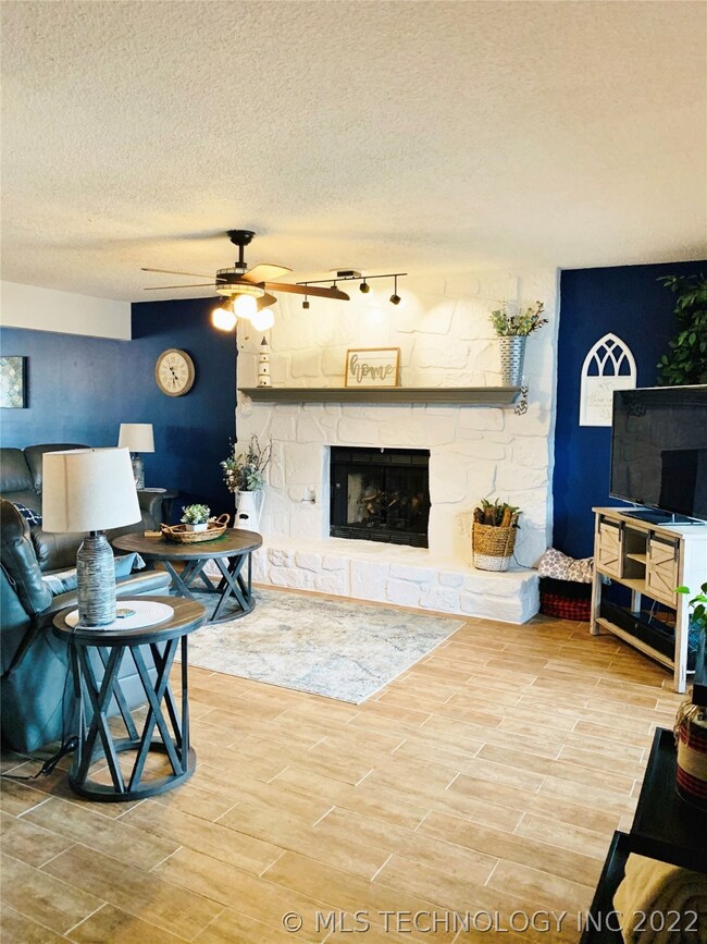 Designer touches like the back wall in the Living