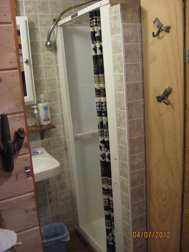 Shower stall in bath