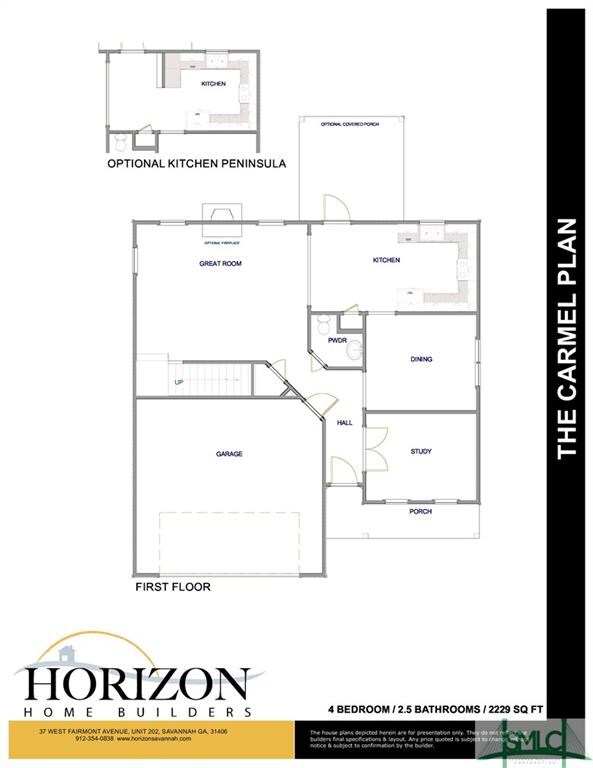 The Carmel First Floor Plan