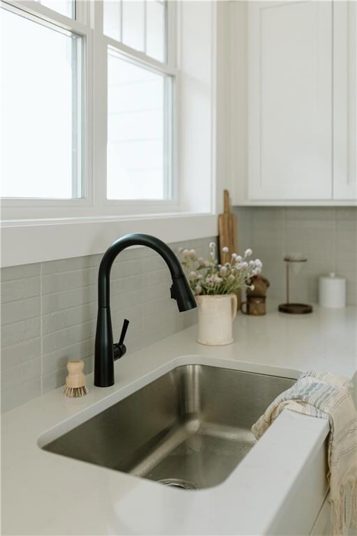 Kitchen sink with view