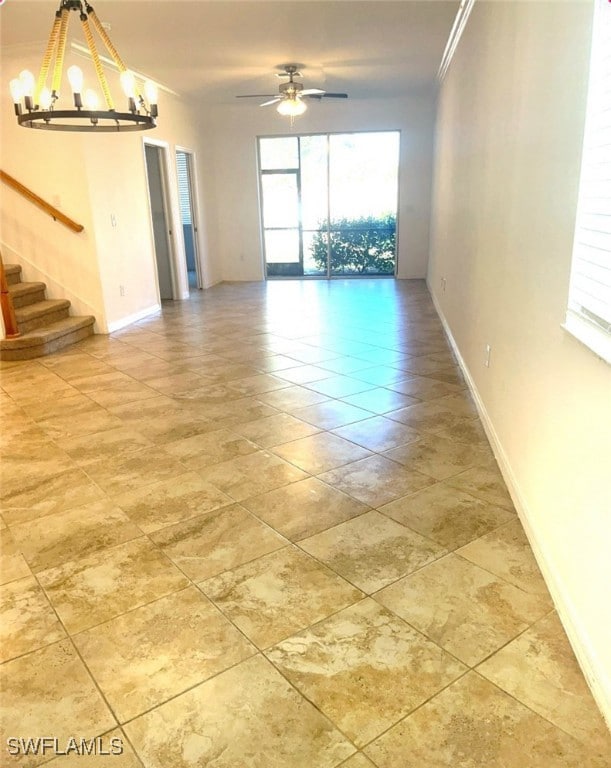 Unfurnished room with ornamental molding, ceiling
