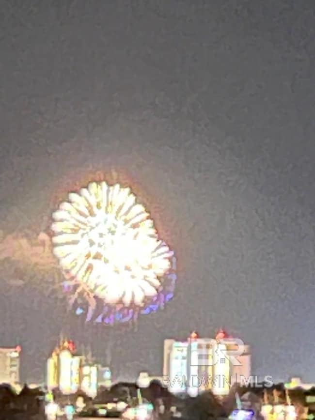 Fireworks across Lagoon from lot.