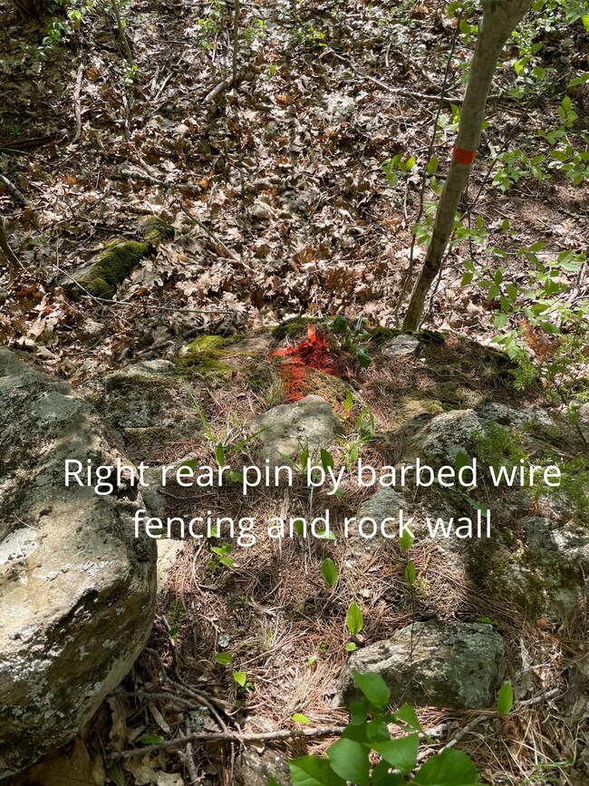 Right rear pin by barbed wire fencing an