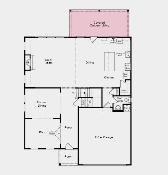First Floor Plan - Structural options added includ
