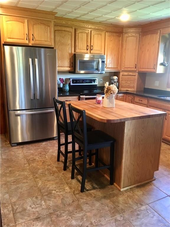 Kitchen with new stainless steel appliances