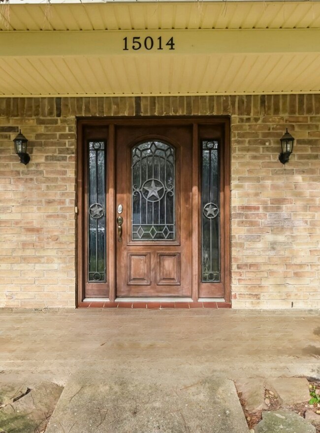 Front door with custom detail.