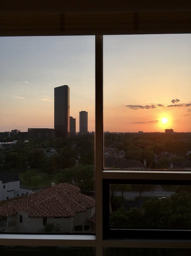 Stunning sunset views from the living room