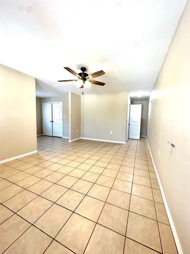 View of the living room to kitchen.