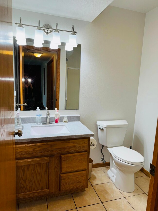 Bath on lower level