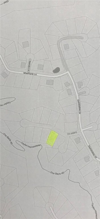 Map showing trail is just behind the lot.