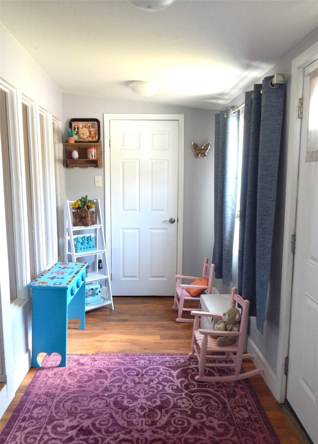 Entrance to the left with a large closet