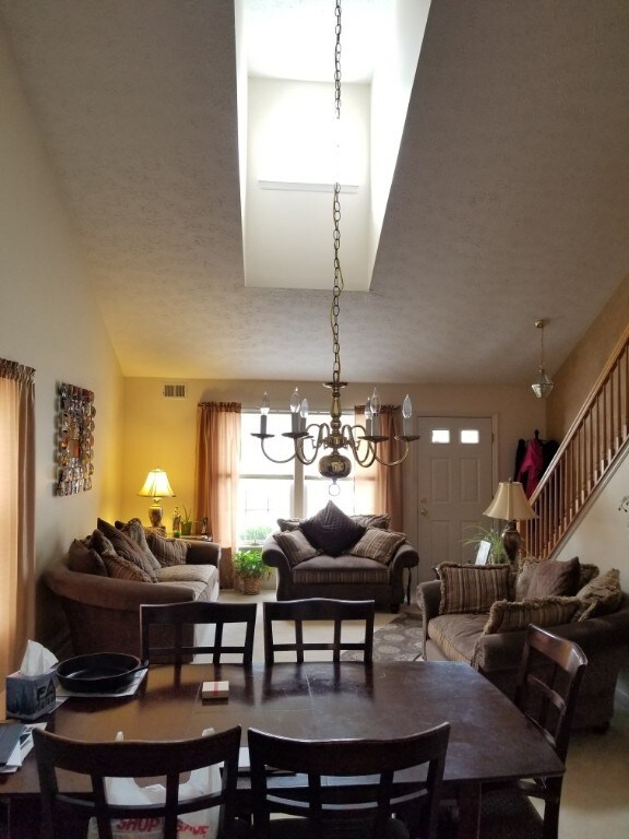 Flexible open floor plan living and dining room Va